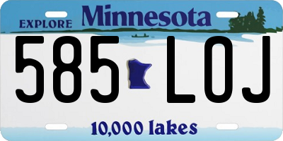 MN license plate 585LOJ