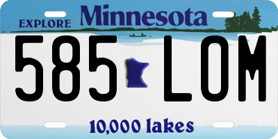MN license plate 585LOM