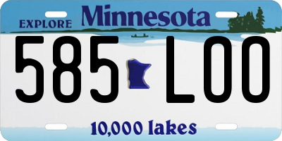 MN license plate 585LOO