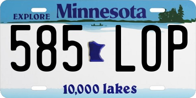 MN license plate 585LOP