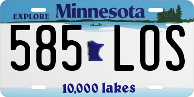 MN license plate 585LOS