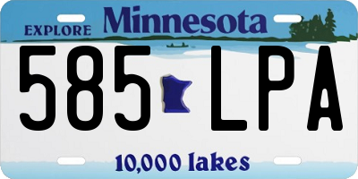 MN license plate 585LPA