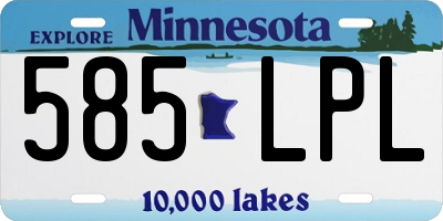 MN license plate 585LPL