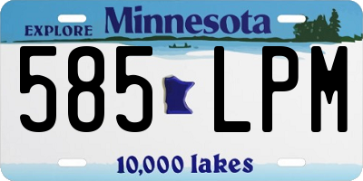 MN license plate 585LPM
