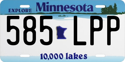 MN license plate 585LPP