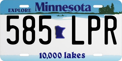 MN license plate 585LPR