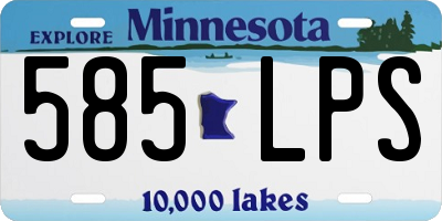 MN license plate 585LPS