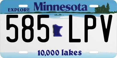 MN license plate 585LPV