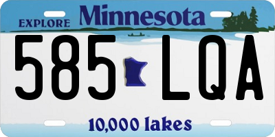 MN license plate 585LQA