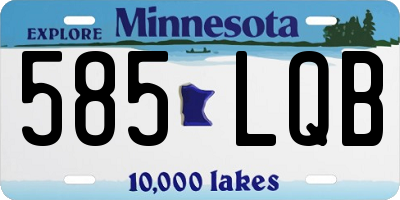 MN license plate 585LQB