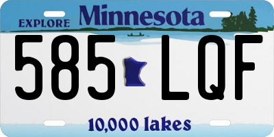 MN license plate 585LQF