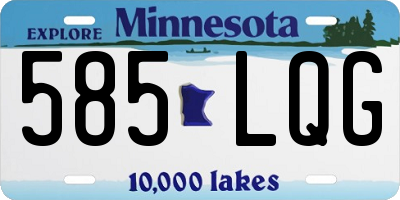MN license plate 585LQG