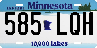 MN license plate 585LQH
