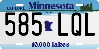 MN license plate 585LQL