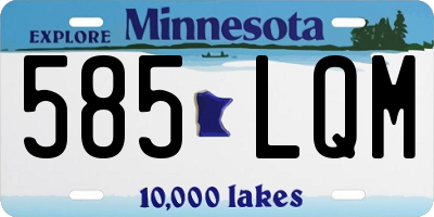 MN license plate 585LQM
