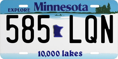 MN license plate 585LQN