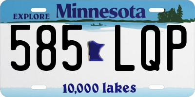 MN license plate 585LQP