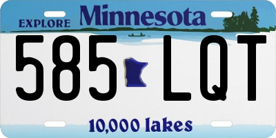 MN license plate 585LQT