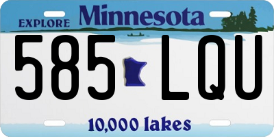 MN license plate 585LQU