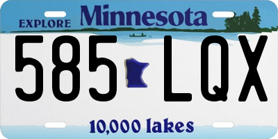 MN license plate 585LQX