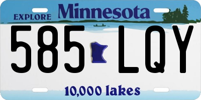 MN license plate 585LQY