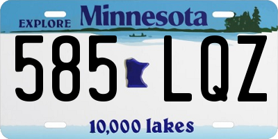 MN license plate 585LQZ