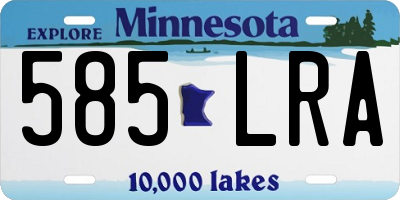 MN license plate 585LRA