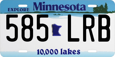 MN license plate 585LRB