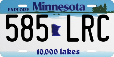 MN license plate 585LRC