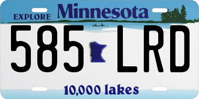 MN license plate 585LRD