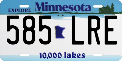 MN license plate 585LRE
