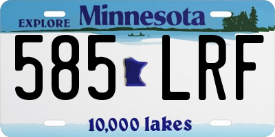MN license plate 585LRF
