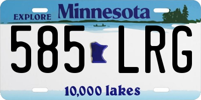 MN license plate 585LRG