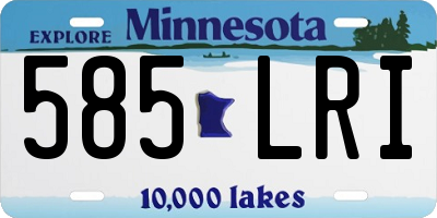 MN license plate 585LRI