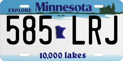 MN license plate 585LRJ