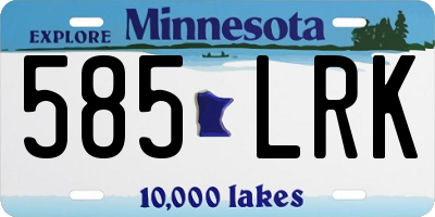 MN license plate 585LRK