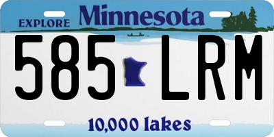 MN license plate 585LRM