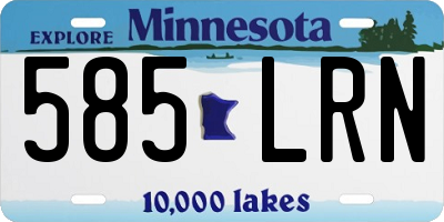 MN license plate 585LRN