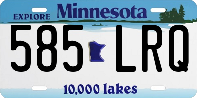 MN license plate 585LRQ