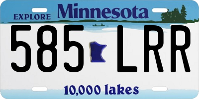 MN license plate 585LRR