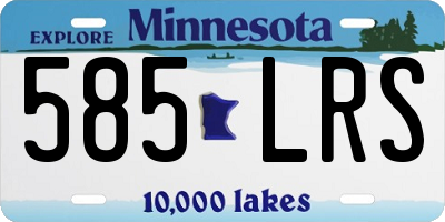 MN license plate 585LRS