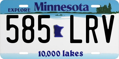 MN license plate 585LRV