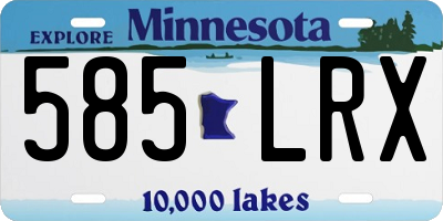 MN license plate 585LRX
