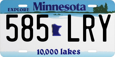 MN license plate 585LRY