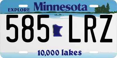 MN license plate 585LRZ