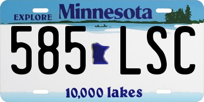 MN license plate 585LSC