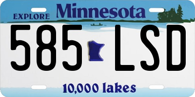 MN license plate 585LSD