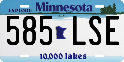 MN license plate 585LSE