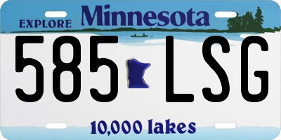 MN license plate 585LSG