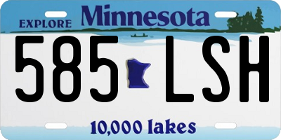 MN license plate 585LSH